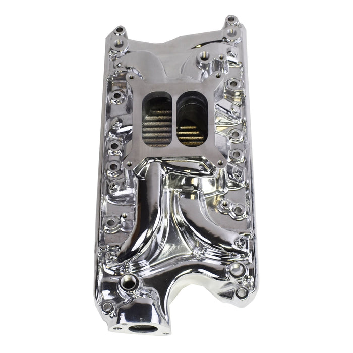 A-Team Performance Carbureted Polished Aluminum Dual Plane Intake Manifold Compatible With 60's-70's SBF Small Block Ford 260 289 302 - Southwest Performance Parts