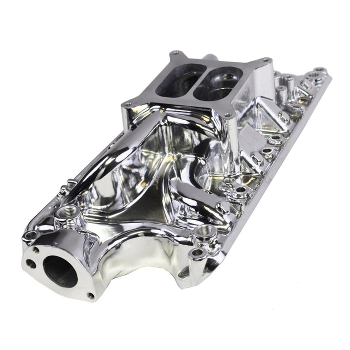 A-Team Performance Carbureted Polished Aluminum Dual Plane Intake Manifold Compatible With 60's-70's SBF Small Block Ford 260 289 302 - Southwest Performance Parts