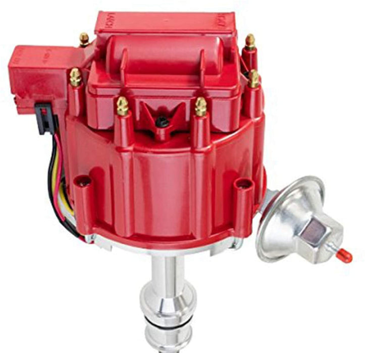 A-Team Performance Complete HEI Distributor 65K Coil 7500 RPM Ford 351W Windsor 351W One-Wire Installation Red Cap - Southwest Performance Parts