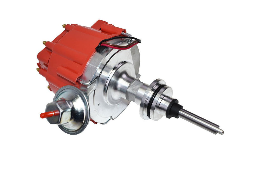 A-Team Performance Complete HEI Distributor 65K Coil Compatible with Mopar Chrysler Dodge Plymouth V8 Engines 273 318 340 360 One-Wire Installation Red Cap - Southwest Performance Parts