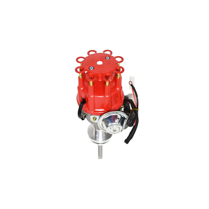 A-Team Performance Complete Ready to Run Distributor Compatible with Chrysler Dodge Mopar Big Block 413 426 440 R2R Two-Wire Installation Red Cap - Southwest Performance Parts