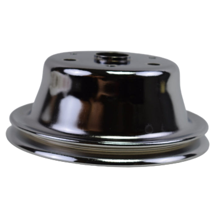 Small Block Chevy (SBC) Crankshaft Pulley | 3-Groove V-Belt, 7.8" OD, Black Steel, For Long Water Pump 262-400ci