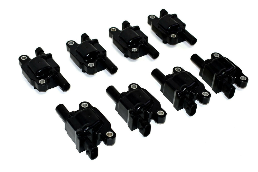 A-Team Performance D510C Ignition Coils &amp; 8" 8.0mm Spark Plug Wires For Chevrolet GMC GM LS LSX LS1 LS2 LS3 LS6 Black Coils &amp; Red Wires - Southwest Performance Parts
