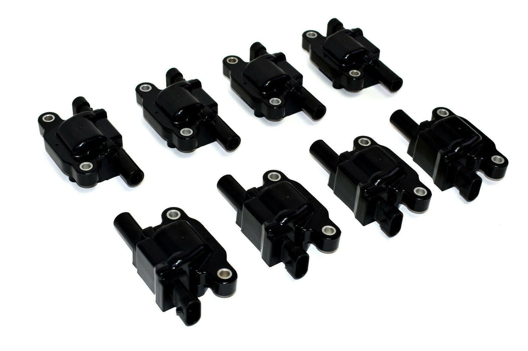 A-Team Performance D510C Ignition Coils &amp; 8" 8.0mm Spark Plug Wires For Chevrolet GMC GM LS LSX LS1 LS2 LS3 LS6 Black Coils &amp; Wires - Southwest Performance Parts