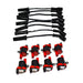 A-Team Performance D585 Ignition Coils &amp; 8" 8.0mm Spark Plug Wires For Chevrolet GM GMC LS LSX LS1 LS2 LS3 LS6 LS7 Red Coils &amp; Black Wires - Southwest Performance Parts