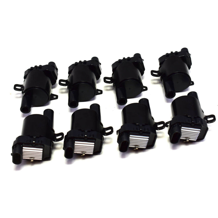 A-Team Performance D585 Ignition Coils &amp; 8" 8.0mm Spark Plug Wires For Chevrolet GMC GM LS LSX LS1 LS2 LS3 LS6 LS7 Black Coils &amp; Red Wires - Southwest Performance Parts