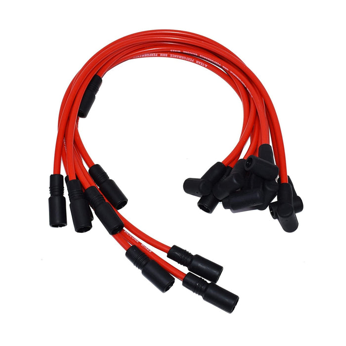 A-Team Performance Distributor, 8mm Spark Plug Wires, Ignition Coil, and Ignition Module Kit Compatible with 1996-2002 Chevrolet GM EFI Vortec C1500 K1500 C2500 K2500 Black Cap &amp; Red Wires - Southwest Performance Parts