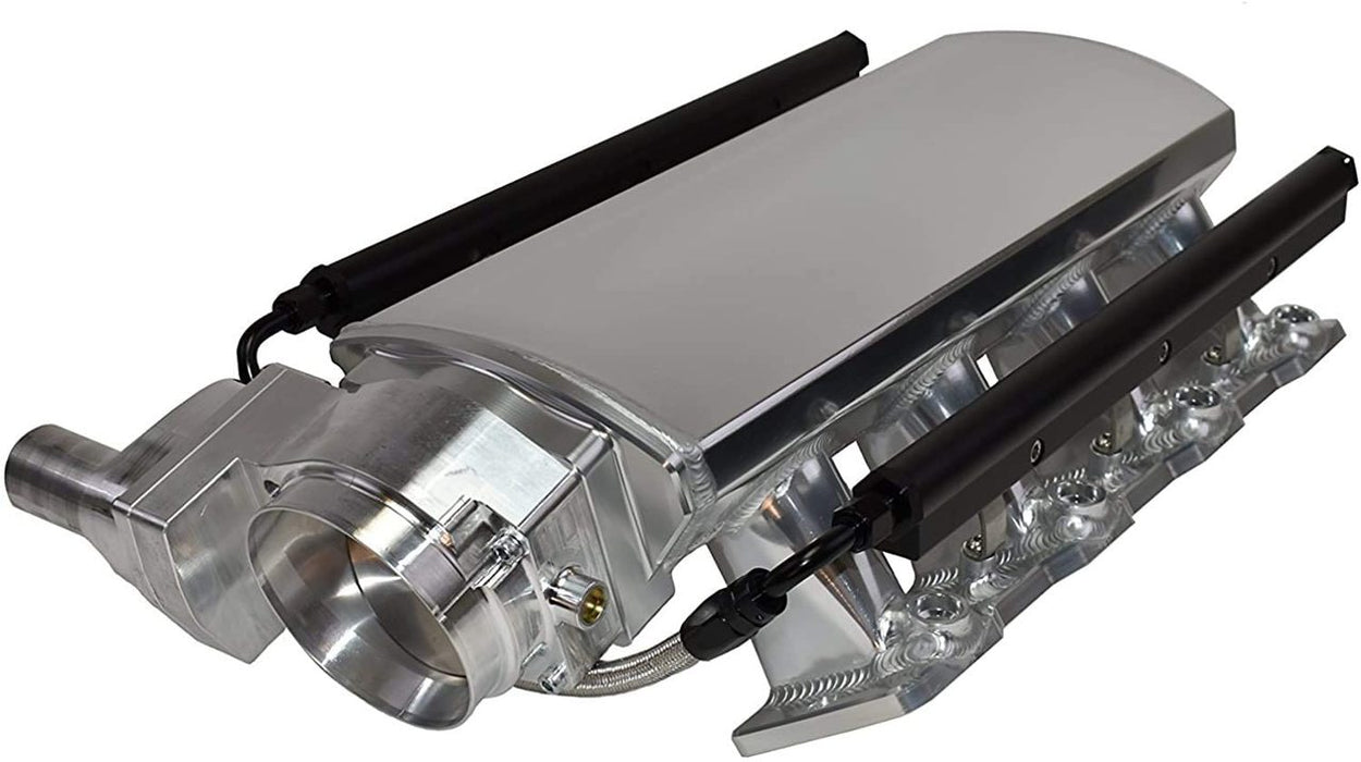 A-Team Performance Fabricated Intake Manifold with Drive By Wire Throttle Body Compatible with LS LSX LS1 LS2 LS6 - Silver - Southwest Performance Parts