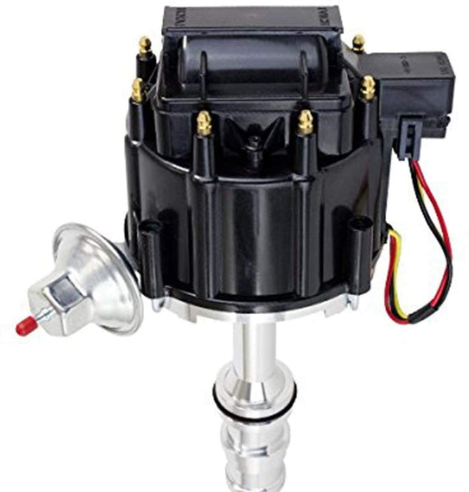 A-Team Performance Ford 330 361 391 Heavy Duty Truck HEI Distributor, Black, 1 Wire Hookup - Southwest Performance Parts