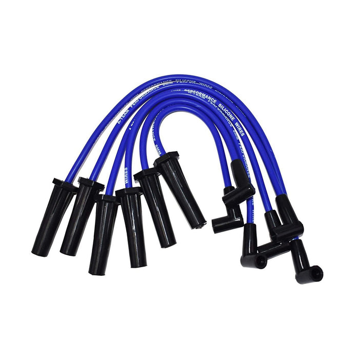 A-Team Performance Ford Truck 6 Cylinder 250 300 6 Cyl 8.0mm Blue Silicone Spark Plug Wires - Southwest Performance Parts