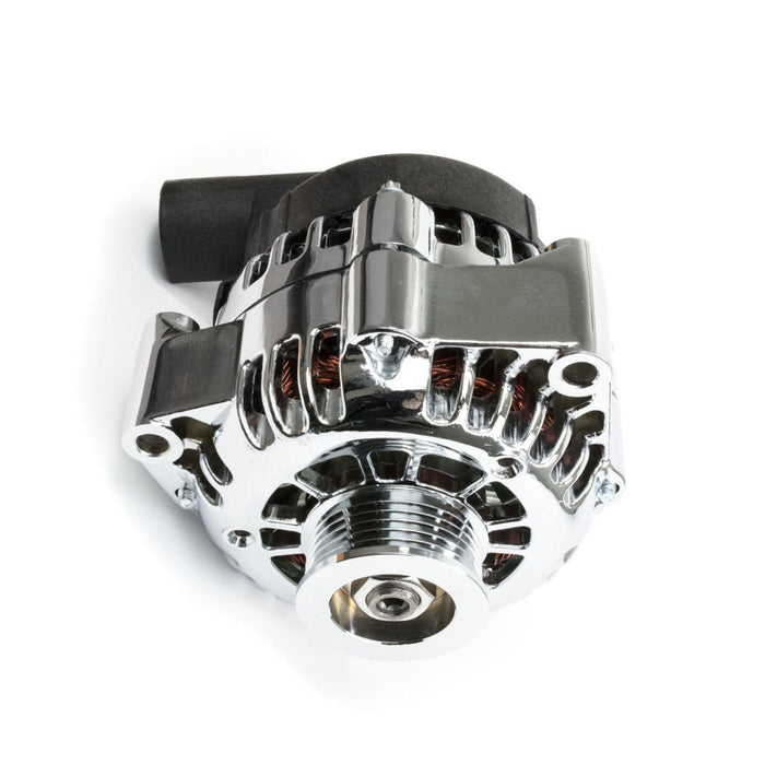 A-Team Performance GM CS130D Style High Output 180 Amp Alternator Chevrolet Chevy Small Block SBC V8 GEN. III-IV (LS-BASED) 5.7 L- 346 in3 LS1 Chrome - Southwest Performance Parts