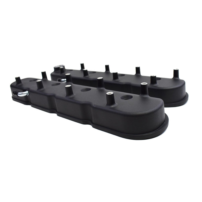 A-Team Performance GM LS Cast Aluminum Valve Covers with Coil Mounts Chevy Small Block V8 293 325 346 364 376 427, Black - Southwest Performance Parts