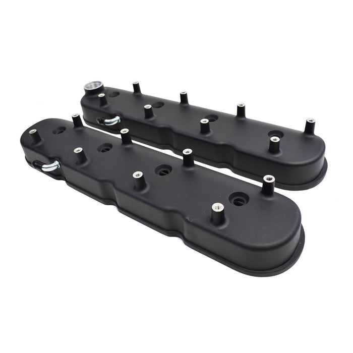 A-Team Performance GM LS Cast Aluminum Valve Covers with Coil Mounts Chevy Small Block V8 293 325 346 364 376 427, Black - Southwest Performance Parts