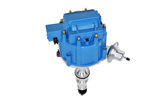 A-Team Performance HEI Complete Distributor 65K Coil Heavy Duty Compatible With Ford HD FE-FT 330 361 391 5-16" Shaft One-Wire Installation Blue Cap - Southwest Performance Parts