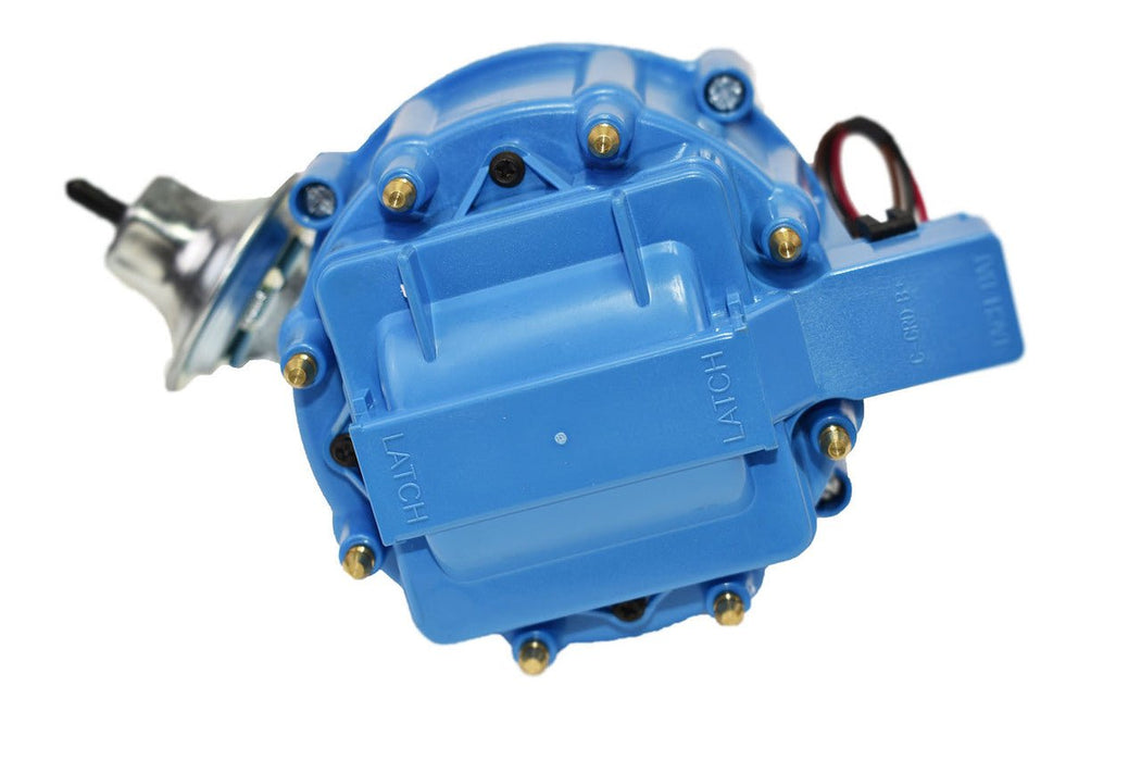 A-Team Performance HEI Complete Distributor 65K Coil Small Block Compatible With Ford 260 289 302 5.0 One-Wire Installation Blue Cap - Southwest Performance Parts