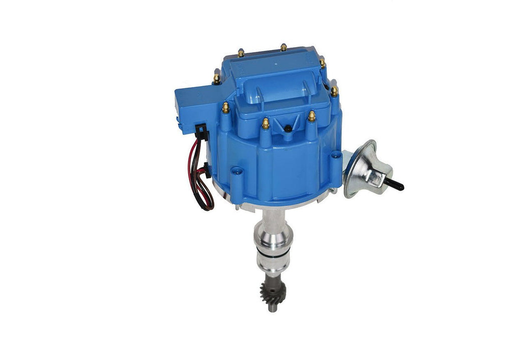 A-Team Performance HEI Complete Distributor 65K Coil Small Block Compatible With Ford 260 289 302 5.0 One-Wire Installation Blue Cap - Southwest Performance Parts