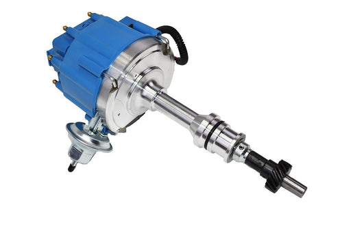 A-Team Performance HEI Complete Distributor 65K-Volt Coil, 8 Cylinders BBF Big Block Ford 351C 351M 400M 429 460 One Wire Installation Blue Cap - Southwest Performance Parts