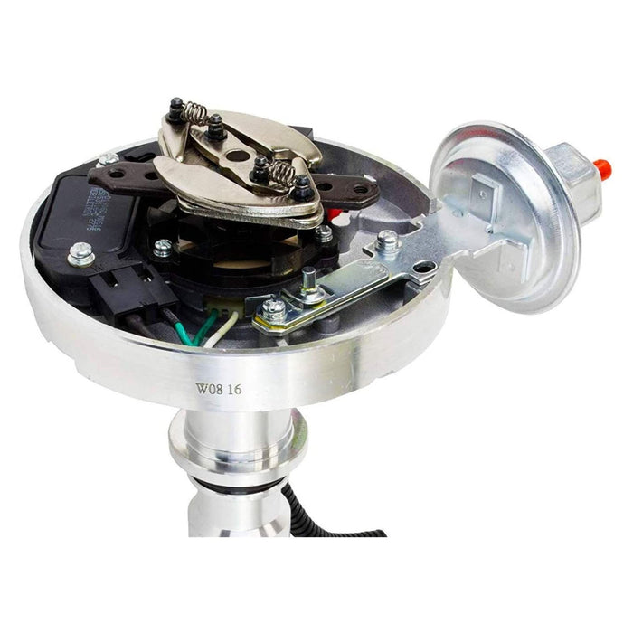A-Team Performance HEI Complete Distributor Blue Cap with 6CYL 8mm Blue Silicone Spark Plug Wires Set and Pigtail Wiring Harness Tachometer For Ford Inline 6 144 170 200 250 5-16 Hex Shaft - Southwest Performance Parts