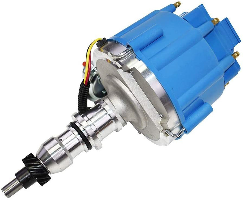 A-Team Performance HEI Complete Distributor Straight 6 Cylinder 240 and 300 65K Coil Compatible With Ford F100 F150 F250 E100 E150 One Wire Installation Blue Cap - Southwest Performance Parts