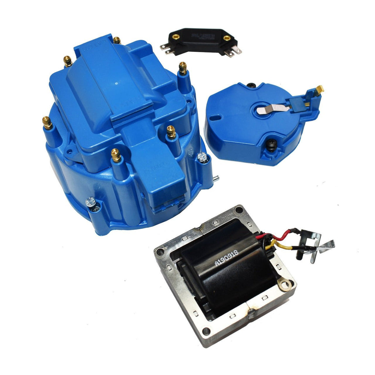 HEI Distributor 6Cylinder TuneUp Kit Male Cap 65k Volt Ignition Coil