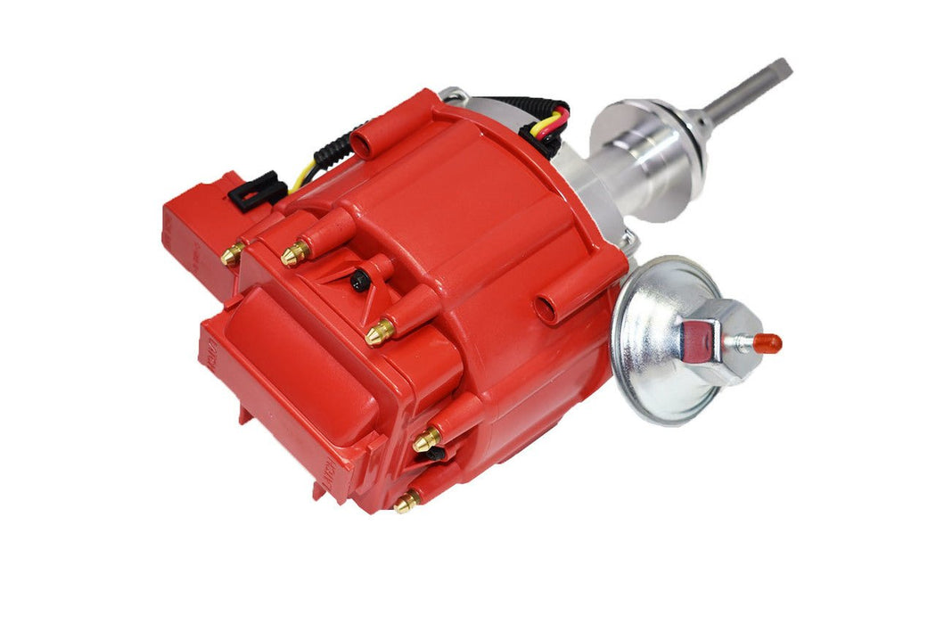 A-Team Performance HEI Distributor 65K Volt Coil Compatible with Mopar Chrysler Dodge Plymouth 392 Early HEMI V8 One-Wire Installation Red Cap - Southwest Performance Parts