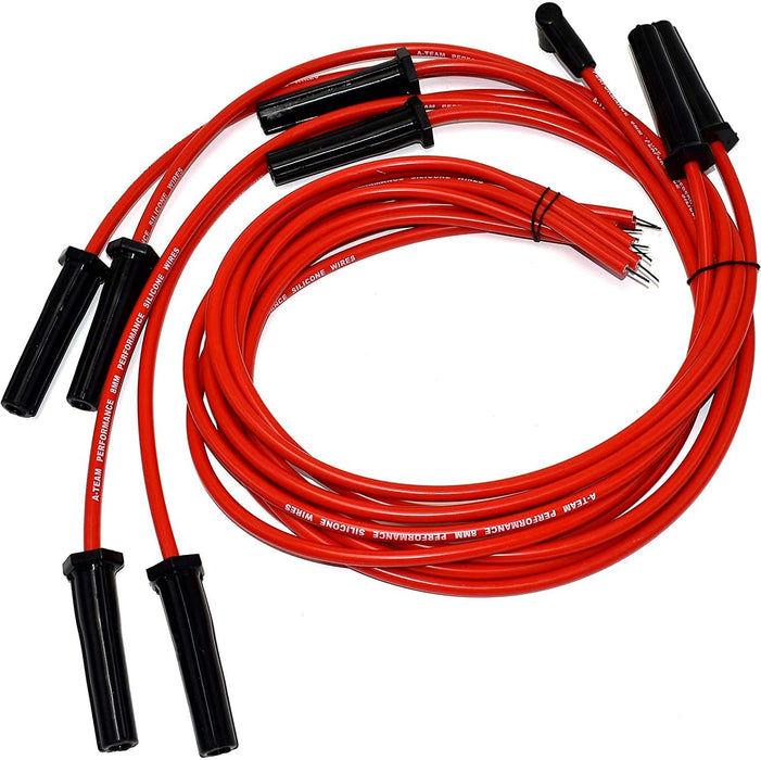 A-Team Performance HEI Distributor, 8.0mm Spark Plug Wires, and Battery-Pigtail Harness Kit For Buick Big Block BB 400 430 455 Red Cap - Southwest Performance Parts
