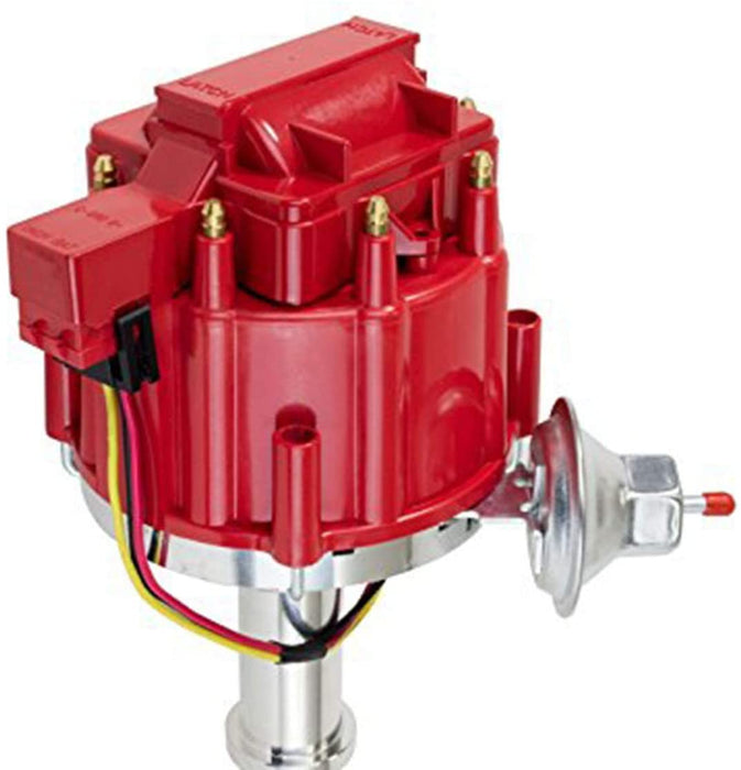 A-Team Performance HEI Distributor for 1968-1974 Cadillac V8 368 425 472 500 65K Volt Coil One-Wire Installation Red Cap - Southwest Performance Parts