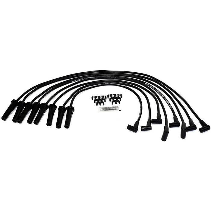 A-Team Performance HEI Distributor w-Spark Plug Wires &amp; HEI Pigtail Harness Complete Kit Compatible with Chevrolet Chevy GM GMC Big Block Chevy BBC 396 427 454 Black Cap - Southwest Performance Parts