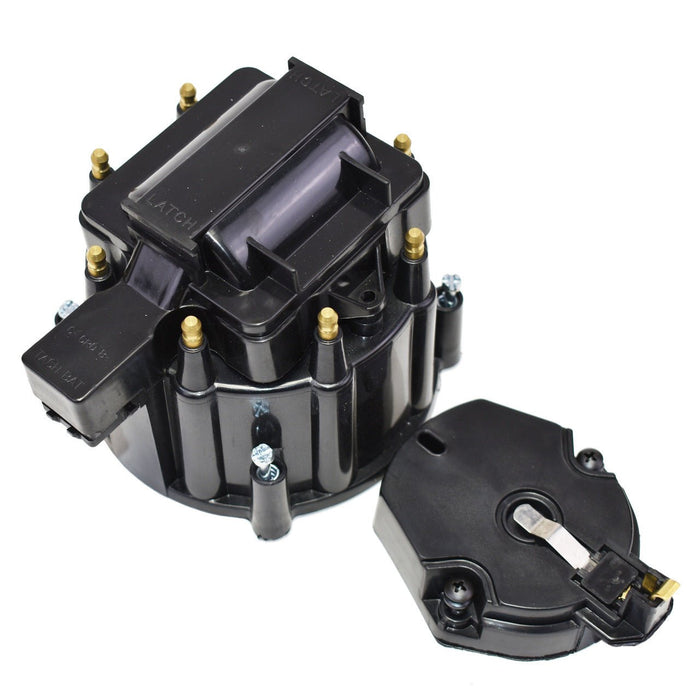 A-Team Performance HEI OEM Distributor Cap, Rotor &amp; Coil Cover Kit 8-cylinder CHEVY GM FORD DODGE BLACK - Southwest Performance Parts