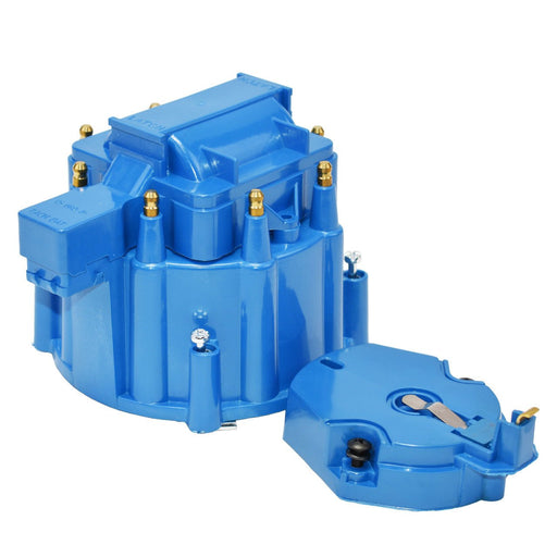 A-Team Performance HEI OEM Distributor Cap, Rotor &amp; Coil Cover Kit 8-cylinder CHEVY GM FORD DODGE BLUE - Southwest Performance Parts