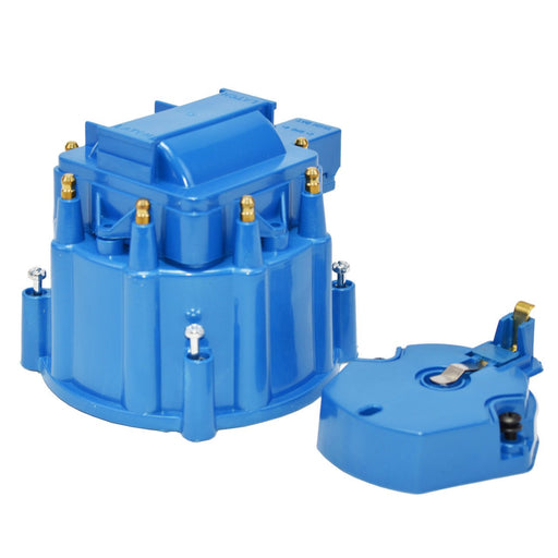 A-Team Performance HEI OEM Distributor Cap, Rotor &amp; Coil Cover Kit 8-cylinder CHEVY GM FORD DODGE BLUE - Southwest Performance Parts