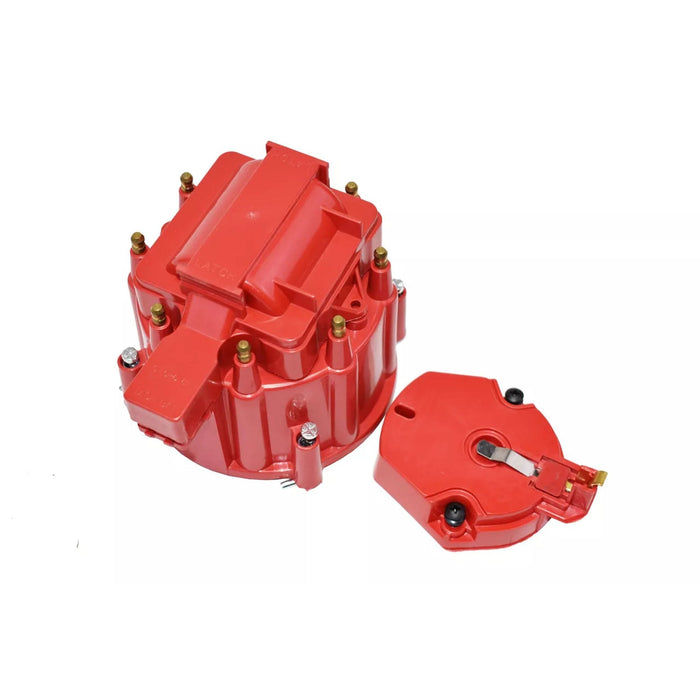 A-Team Performance HEI OEM Distributor Cap, Rotor &amp;, Coil Cover Kit 8-cylinder CHEVY GM FORD DODGE RED - Southwest Performance Parts