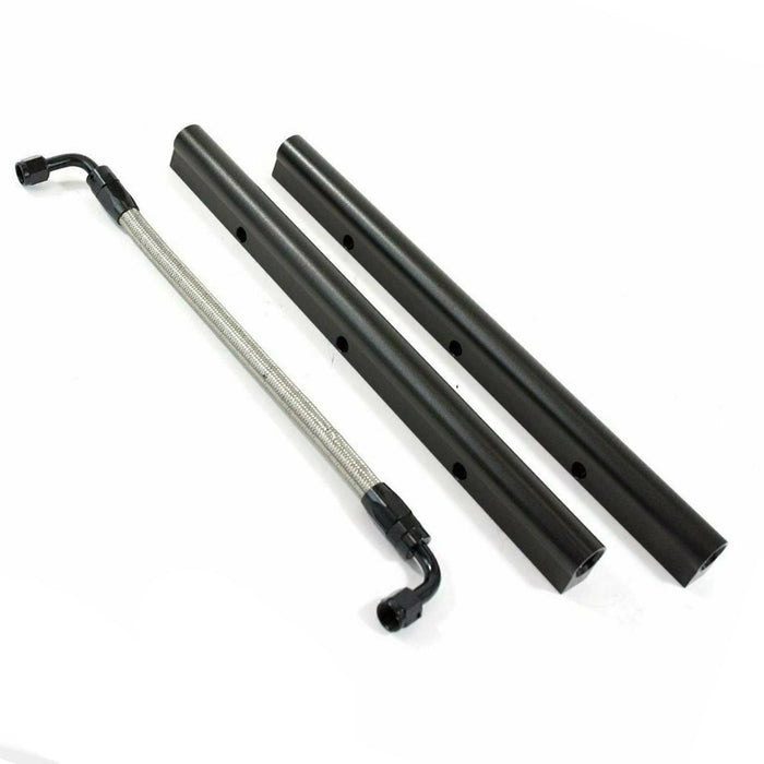 A-Team Performance High Flow Fuel Rails Billet Aluminum W Connect Lines Compatible with Ford F150 Mustang Coyote 5.0L Engine Black - Southwest Performance Parts
