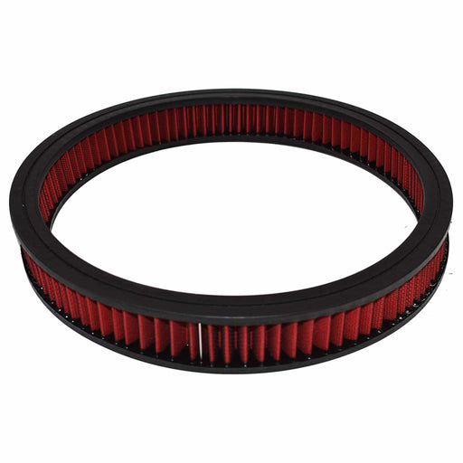 A-Team Performance High Flow Replacement Air Cleaner Washable and Reusable Round Air Filter Element for Buick, Chevrolet, GMC, Ford, Mopar, Oldsmobile, Pontiac 14" X 2" Cotton Fiber Red - Southwest Performance Parts