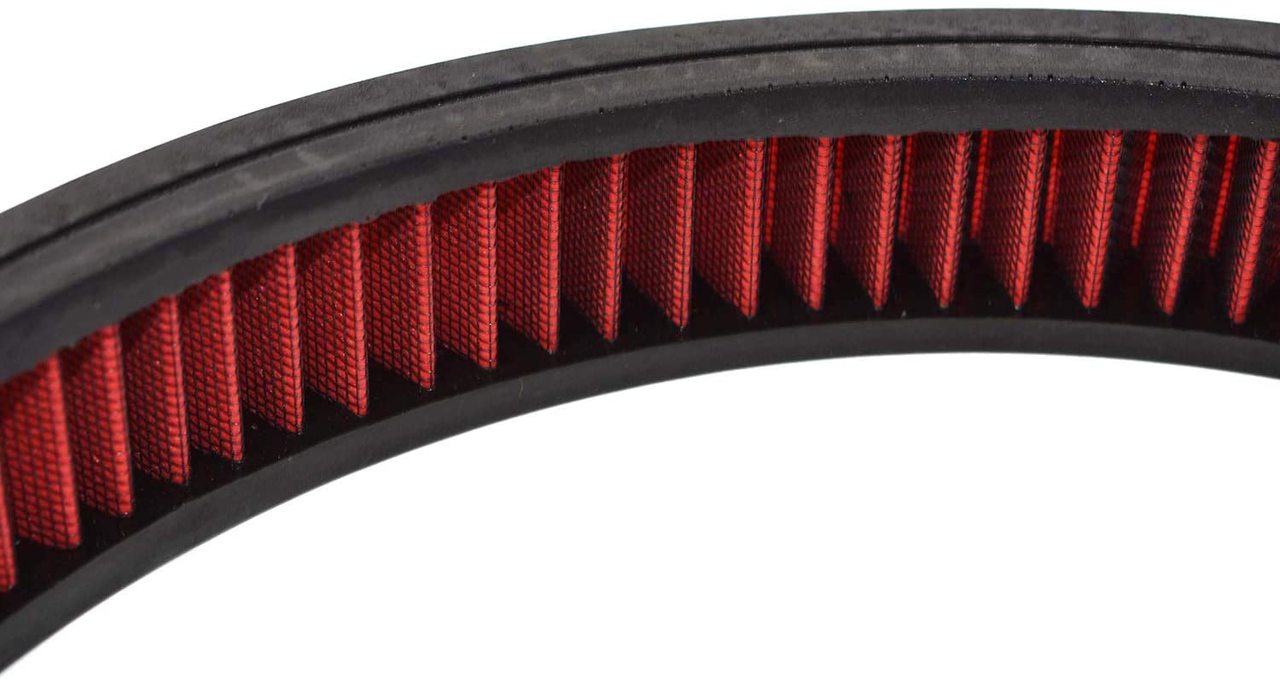 A-Team Performance High Flow Replacement Air Cleaner Washable and Reusable Round Air Filter Element for Buick, Chevrolet, GMC, Ford, Mopar, Oldsmobile, Pontiac 14" X 2" Cotton Fiber Red - Southwest Performance Parts