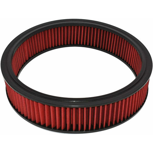 A-Team Performance High Flow Replacement Air Cleaner Washable and Reusable Round Air Filter Element for Buick, Chevrolet, GMC, Ford, Mopar, Oldsmobile, Pontiac 14" X 3" Cotton Fiber Red - Southwest Performance Parts
