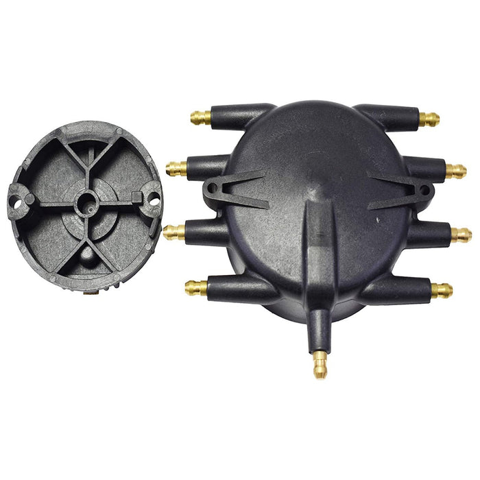 A-Team Performance LOW PROFILE CRAB STYLE REPLACEMENT DISTRIBUTOR &amp; ROTOR CAP MALE BLACK TYPE 85413 - Southwest Performance Parts