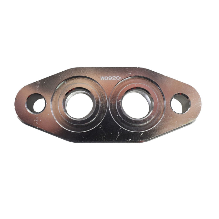 A-Team Performance Oil Port Adapter Cooler Plate For LS1 LS LSX Engines Oil Pan 2 - 6AN ORB Ports - Southwest Performance Parts