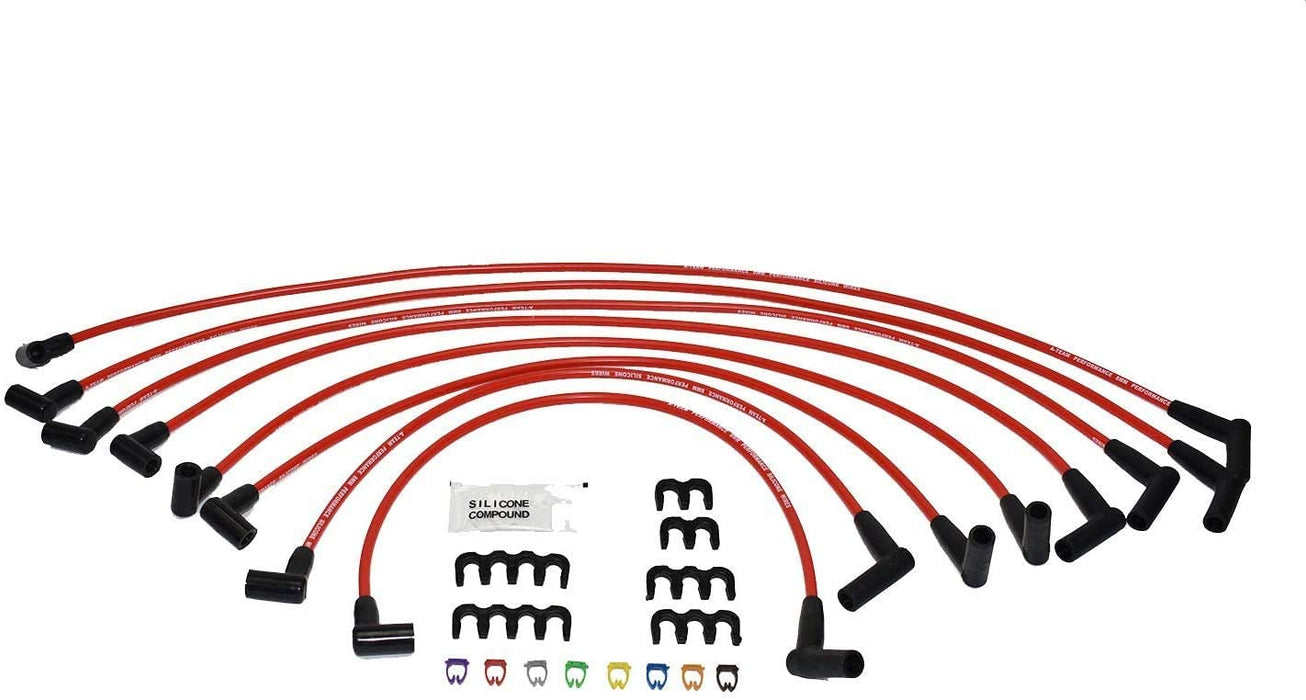 A-Team Performance Pro Series Ready 2 Run Distributor, 8.0mm Spark Plug Wires, 45K Volts Male Canister Style Coil and Coil Wire Kit For Ford SB Small Block Windsor 289-302W, V8 Red Cap - Southwest Performance Parts