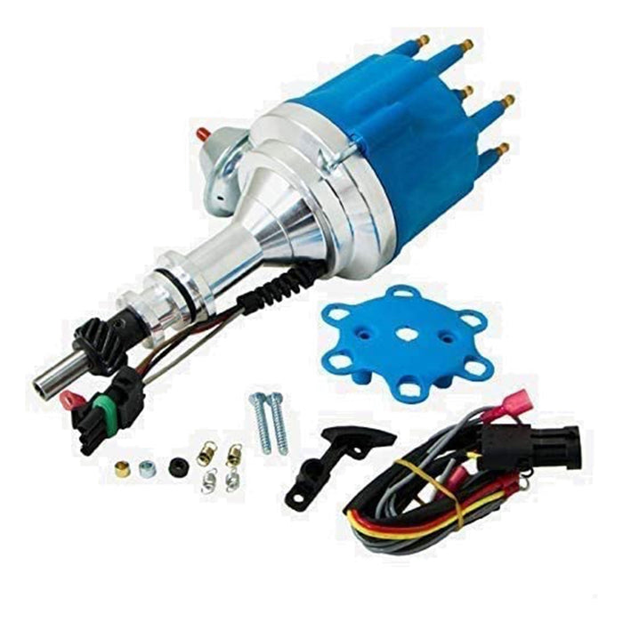 A-Team Performance Pro Series Ready to Run R2R Distributor For Ford 144 170 200 250, I6 Engine, 5-16 Hex Shaft, Blue Cap - Southwest Performance Parts