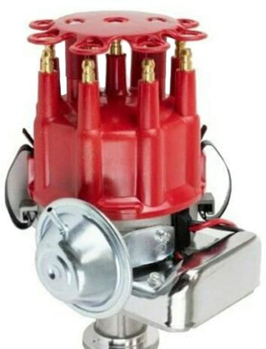 A-Team Performance R2R Complete Distributor Big Block BBF Compatible with Ford 351C 351M 400 370 429 460 Two-Wire Installation Red Cap - Southwest Performance Parts