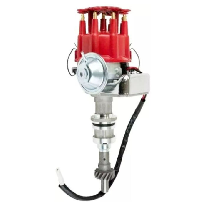 A-Team Performance R2R Complete Distributor Big Block BBF Compatible with Ford 351C 351M 400 370 429 460 Two-Wire Installation Red Cap - Southwest Performance Parts