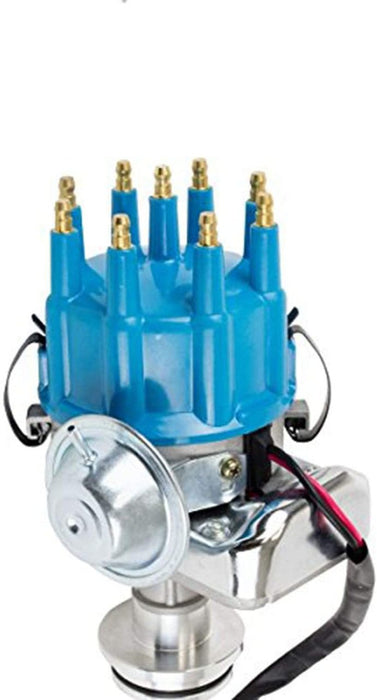 A-Team Performance R2R Ready 2 Run Complete Distributor Compatible with Mopar Chrysler Dodge Big Block 413 426 440 Two-Wire Installation Blue Cap - Southwest Performance Parts