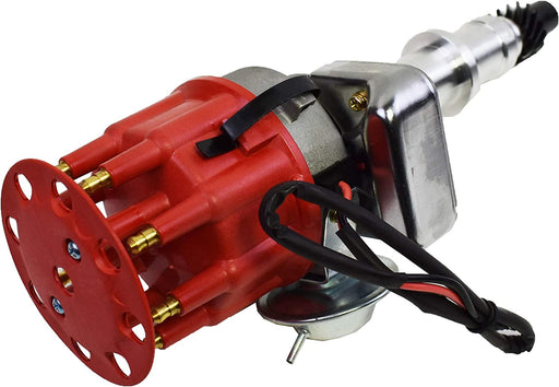 A-Team Performance R2R Ready 2 Run Complete Distributor Compatible with Pontiac V8 301 326 350 387 400 421 428 455 Two-Wire Installation Red Cap - Southwest Performance Parts