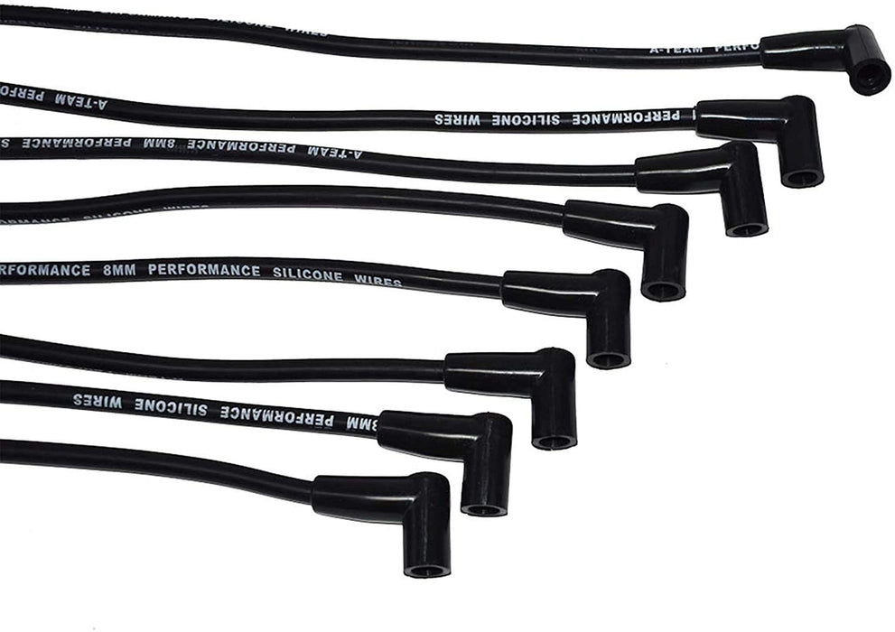 A-Team Performance Ready 2 Run Distributor, 8.0mm Spark Plug Wires, 50k Volts E-Coil, and Coil Wire Compatible with Chevrolet Big Block BBC 396 402 427 454 Black Cap - Southwest Performance Parts