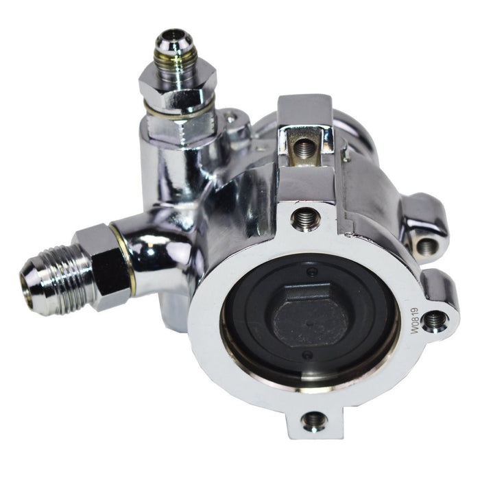 A-Team Performance Saginaw TC Series Power Steering Pump Compatible with SBC Chevy 376 427 GM Type II Chrome - Southwest Performance Parts