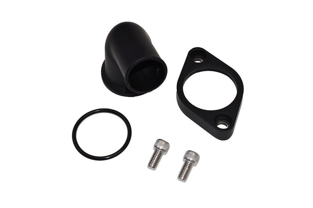 A-Team Performance SBC BBC CHEVY 15 SWIVEL BLACK WATER NECK THERMOSTAT HOUSING 327 350 396 454 - Southwest Performance Parts