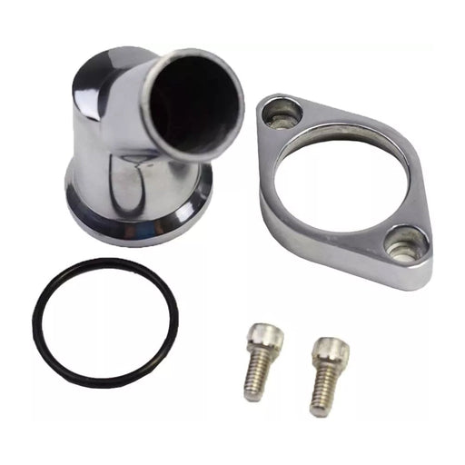 A-Team Performance SBC BBC CHEVY 45 SWIVEL POLISHED WATER NECK THERMOSTAT HOUSING 327 350 396 454 - Southwest Performance Parts