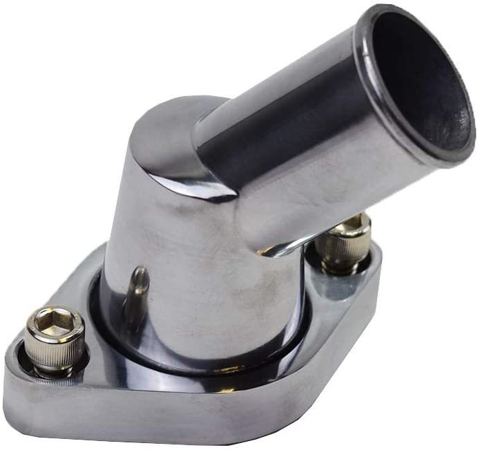 A-Team Performance SBC BBC CHEVY 45 SWIVEL POLISHED WATER NECK THERMOSTAT HOUSING 327 350 396 454 - Southwest Performance Parts