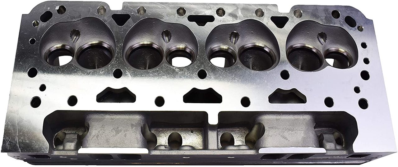 A-Team Performance SBC Small Block Chevy GM Angle Plug Aluminum Cylinder Head Set 64cc 2.02-1.60 - Southwest Performance Parts